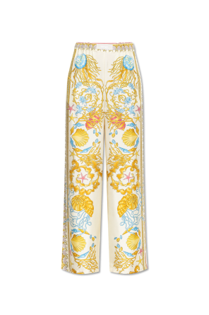 Silk trousers with 