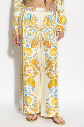 Versace Silk trousers with "Underwater Barocco" print