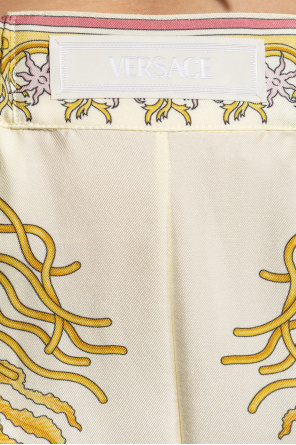 Versace Silk trousers with "Underwater Barocco" print