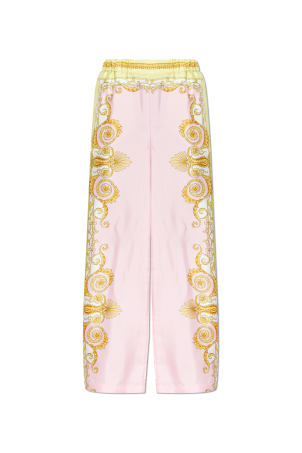Silk straight-leg trousers od Versace