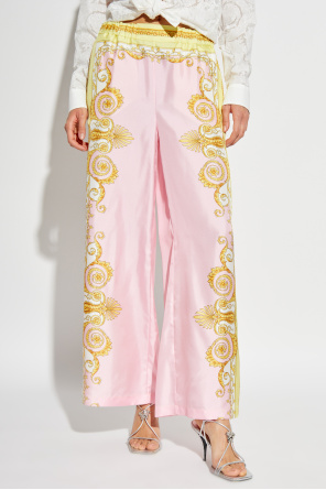 Versace Silk straight-leg trousers