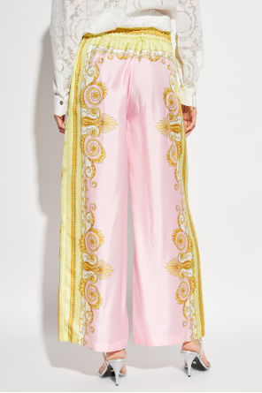 Versace Silk straight-leg trousers