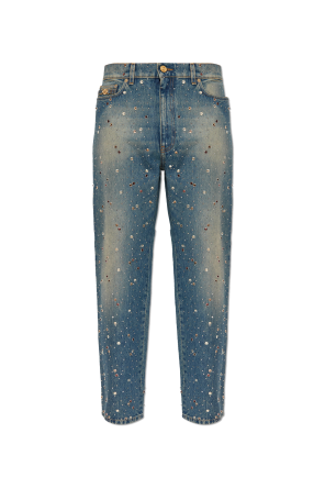 Vaqueros con aplicaciones brillantes