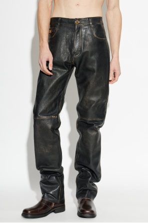 Versace Leather trousers