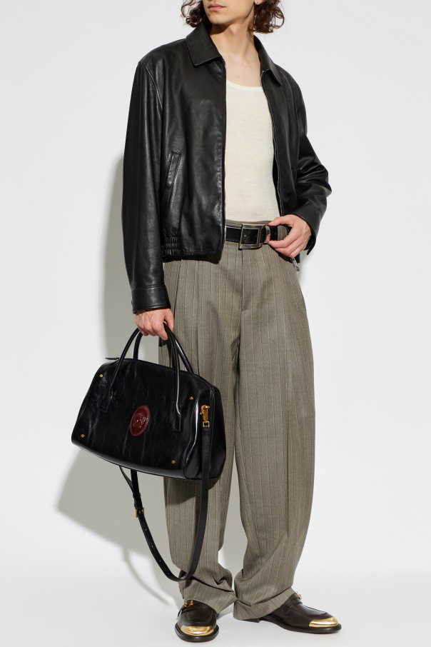 Versace Wool trousers with a striped pattern