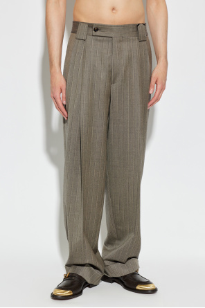Versace Wool trousers with a striped pattern