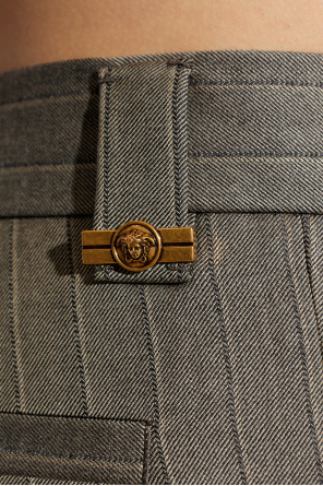 Versace Wool trousers with a striped pattern