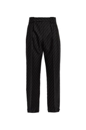 Wool pleated trousers