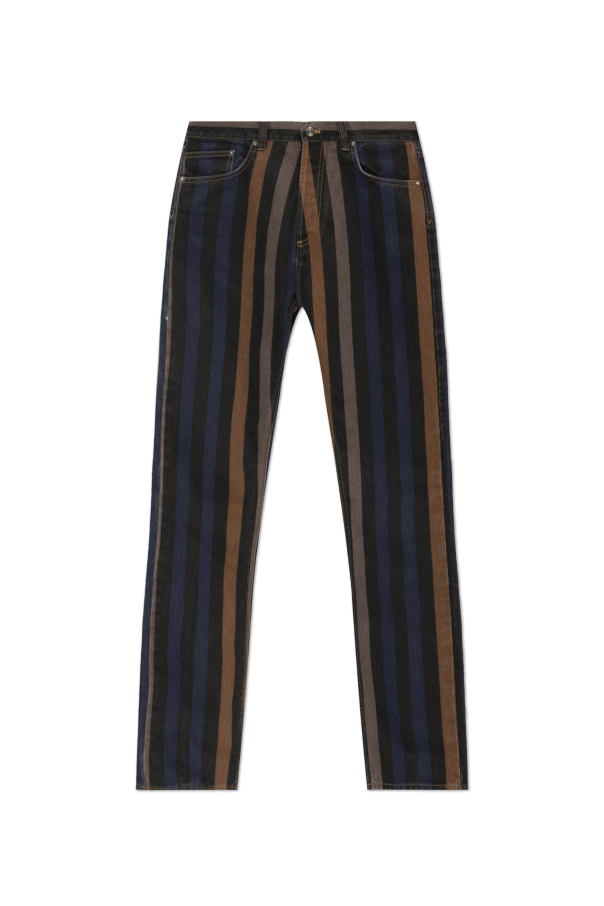 Jeans with striped pattern od Versace