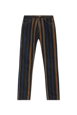 Jeans with striped pattern