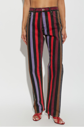 Versace Jeansy ze wzorem w pasy