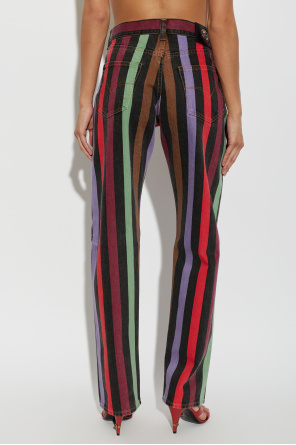 Versace Jeansy ze wzorem w pasy