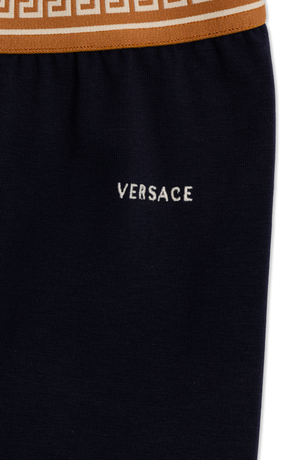 Versace Kids Leggings con logo