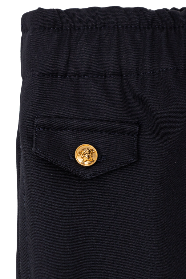 Versace Kids Bawełniane spodnie