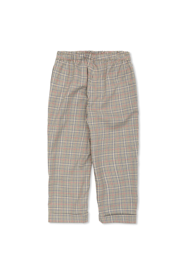 Plaid patterned trousers od Versace Kids