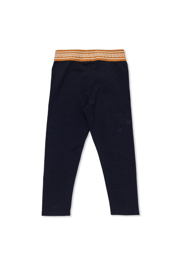 Versace Kids Leggings with embroidered logo
