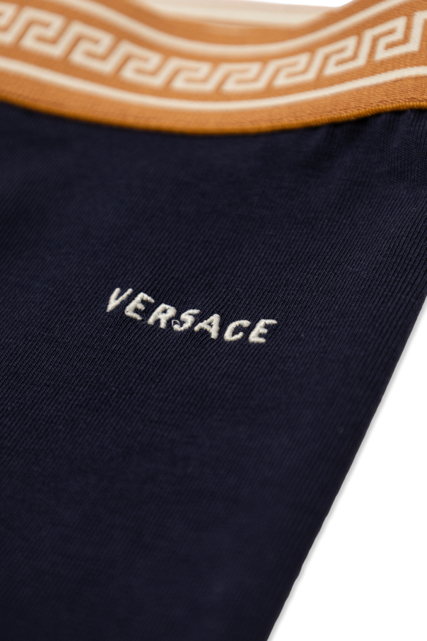 Versace Kids Leggings with embroidered logo