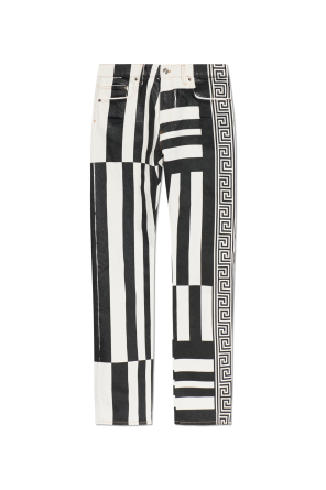 Jeans with stripe pattern