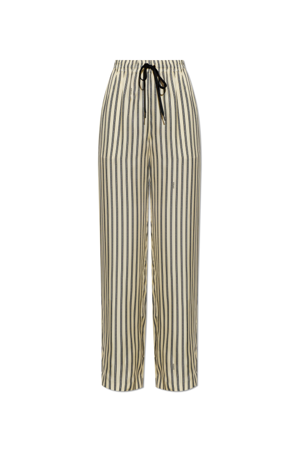 Silk trousers with 
