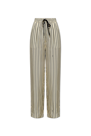 Silk trousers with "The Meandros" print