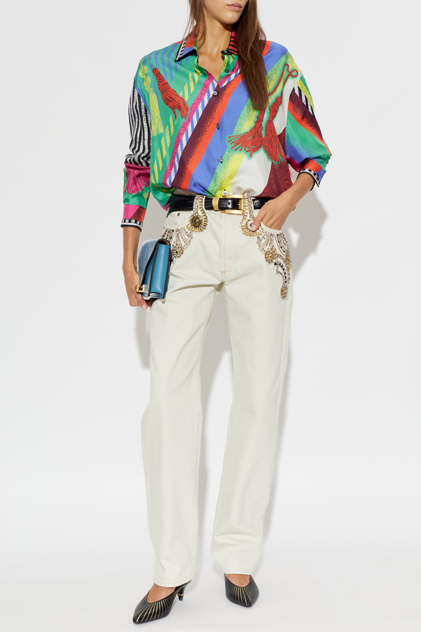 Versace Jeans with shimmering appliqués