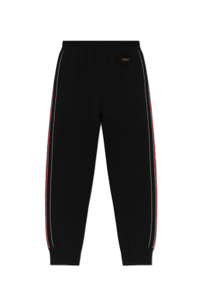 Cotton trousers with ribbed cuffs