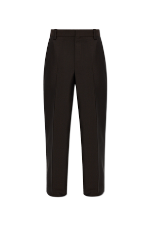 Wool trousers with crease