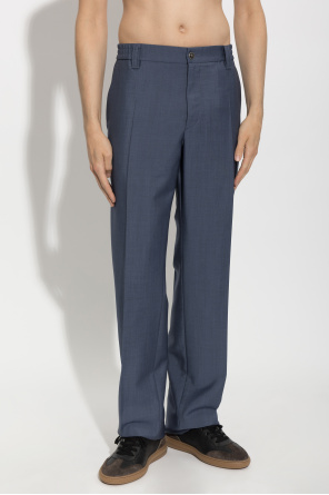 Versace Wool pleated trousers