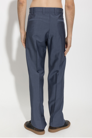 Versace Wool pleated trousers