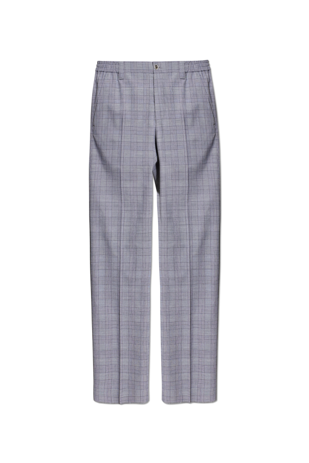 Wool trousers with a check pattern od Versace
