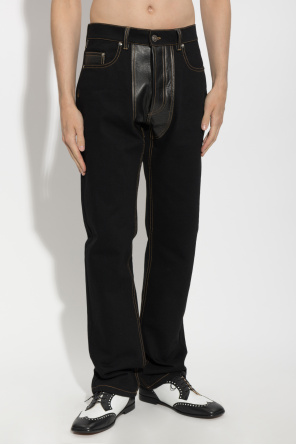 Versace Jeans with leather inserts