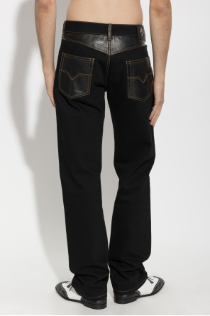 Versace Jeans with leather inserts