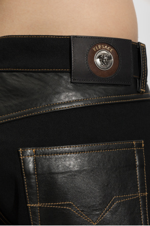 Versace Jeans with leather inserts