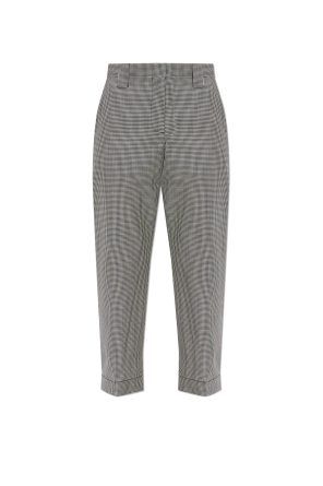 Wool plaid trousers