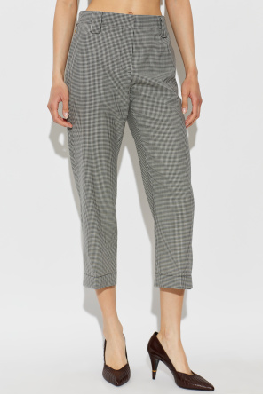 Versace Wool plaid trousers