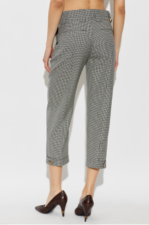 Versace Wool plaid trousers