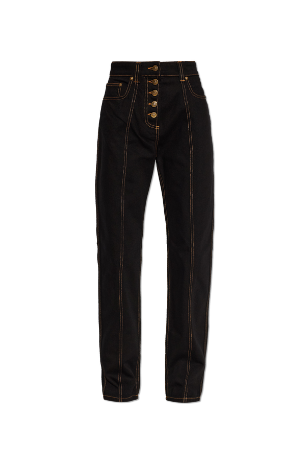 Jeans with contrasting stitching od Versace
