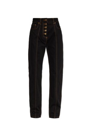 Jeans with contrasting stitching