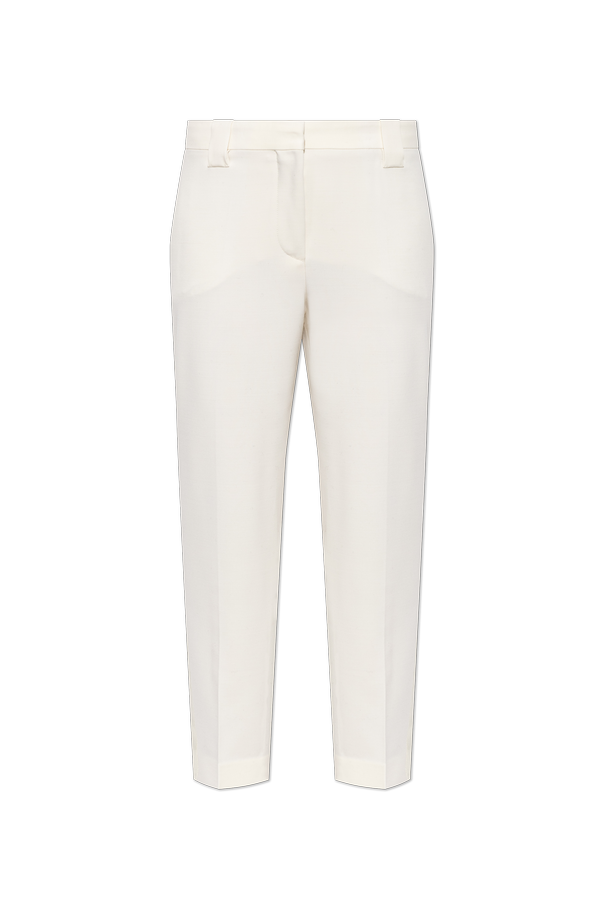 Versace Pantalones de lana con raya planchada
