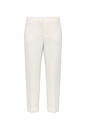 Wool trousers with creases
