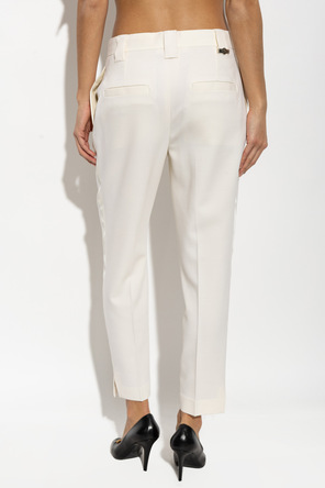 Versace Pantalones de lana con raya planchada