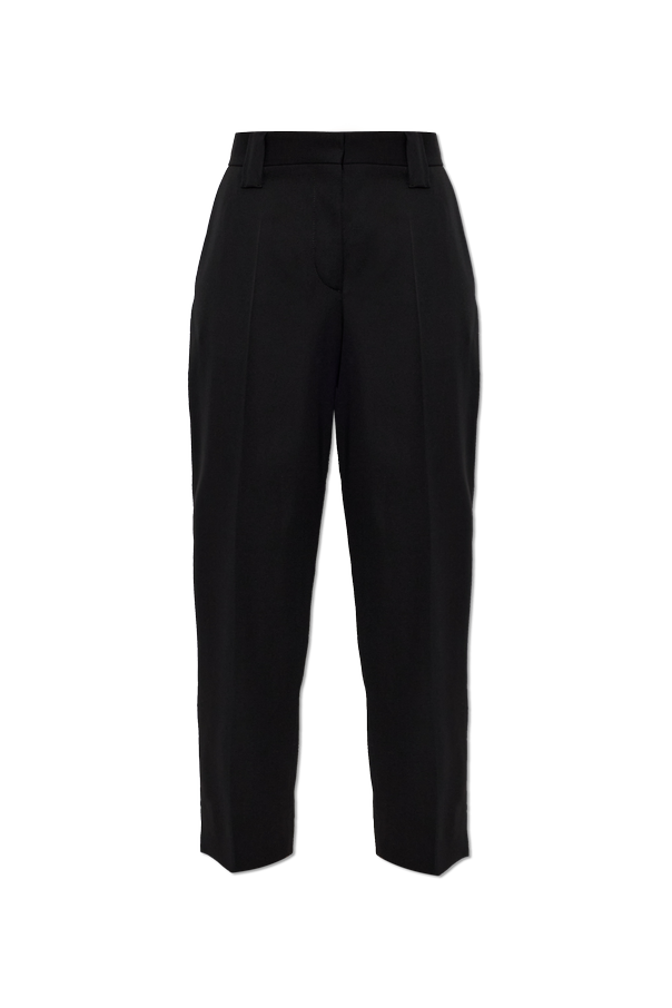 Wool pleat-front trousers od Versace