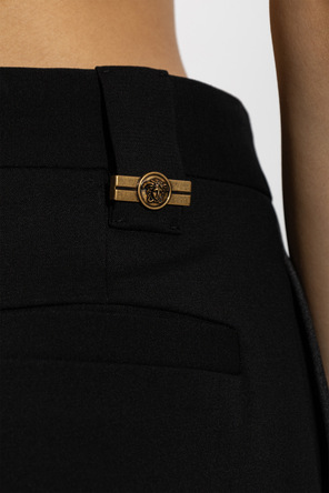 Versace Calças clássicas de lã com vinco