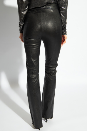Gestuz ‘IvyGZ’ high-waisted trousers in leather