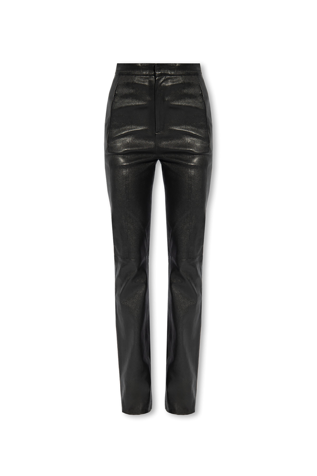 Gestuz ‘IvyGZ’ high-waisted trousers in leather