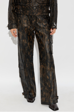 Gestuz Leather trousers Lineragz