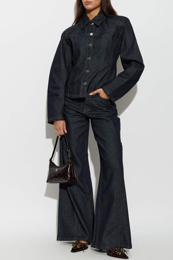 Gestuz Jeans ‘Gzabina’ bootcut de denim azul-escuro premium da Gestuz para mulher