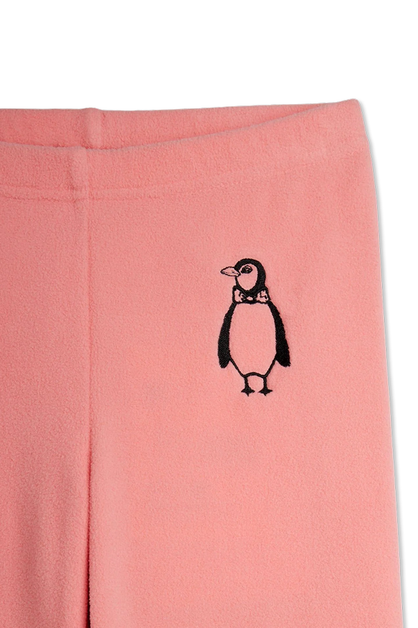 Mini Rodini Pantaloni de trening cu model brodat