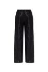 forte forte BLACK Leather trousers