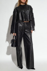 forte forte BLACK Leather trousers
